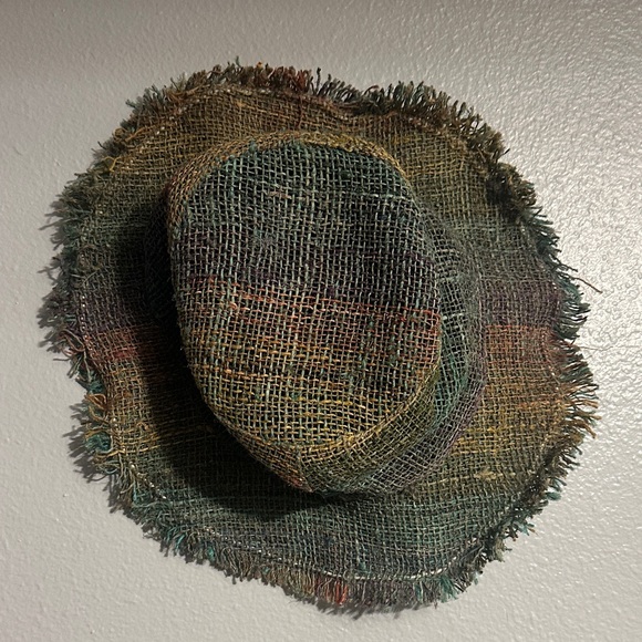 Accessories - Woven Fringed Hemp Bucket Hat